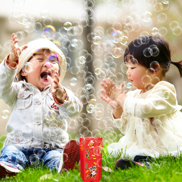 Automatic Fireworks Bubble Machine With Flash Lights