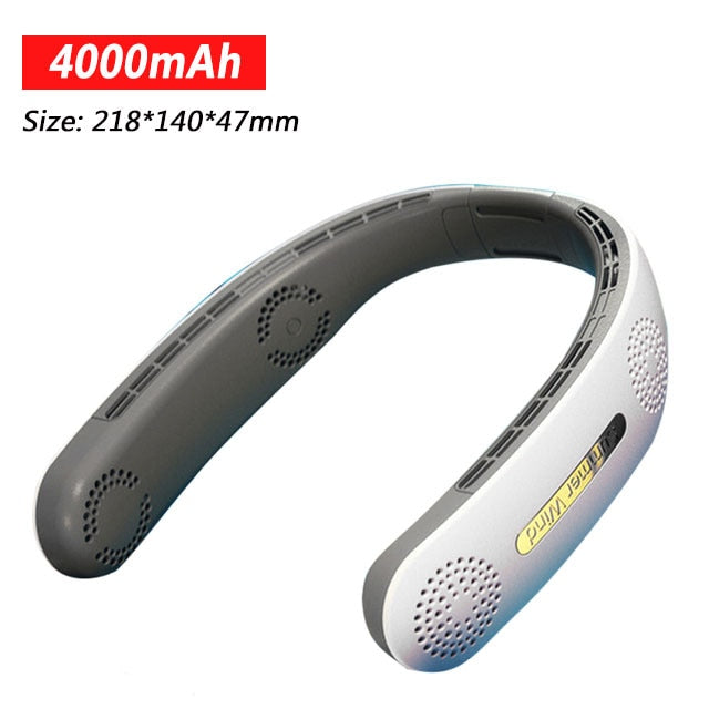 Portable 5000mAh Hanging Neck Fan