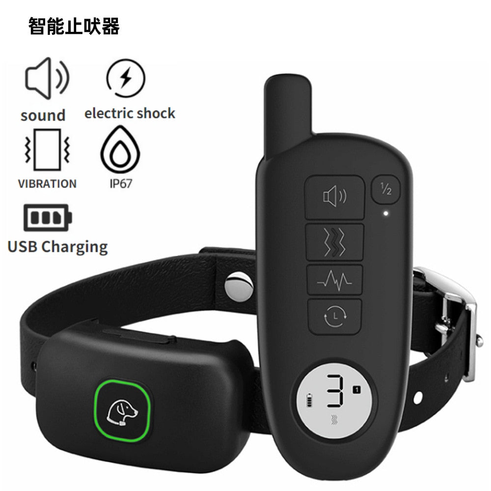 Pet Dog Anti Barking Device USB Electric Ultrasonic Dogs Training Collar