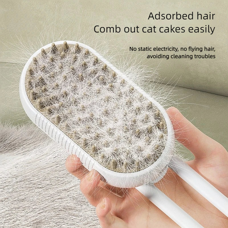 3-in-1 Pet Steam Grooming Brush