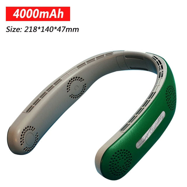 Portable 5000mAh Hanging Neck Fan