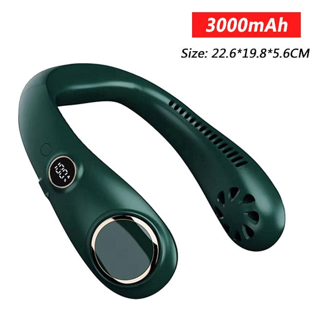Portable 5000mAh Hanging Neck Fan
