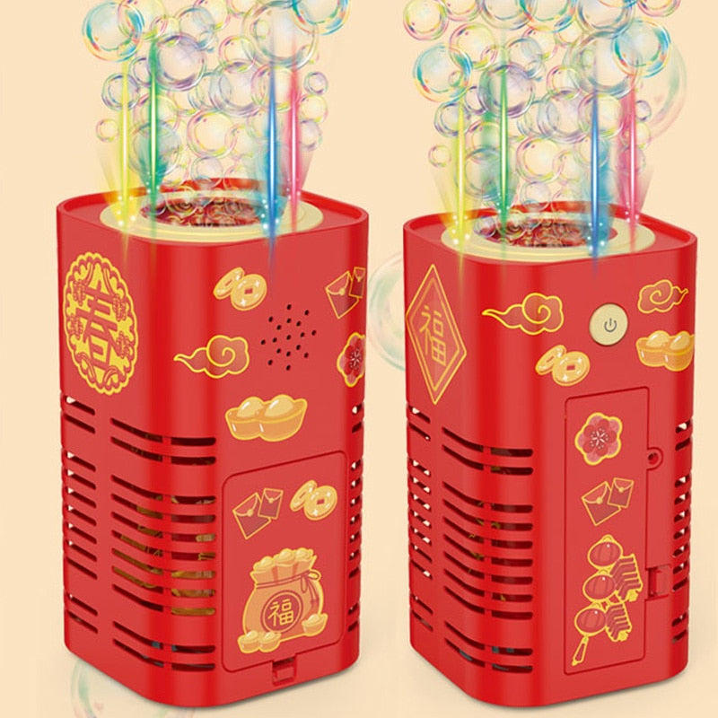 Automatic Fireworks Bubble Machine With Flash Lights