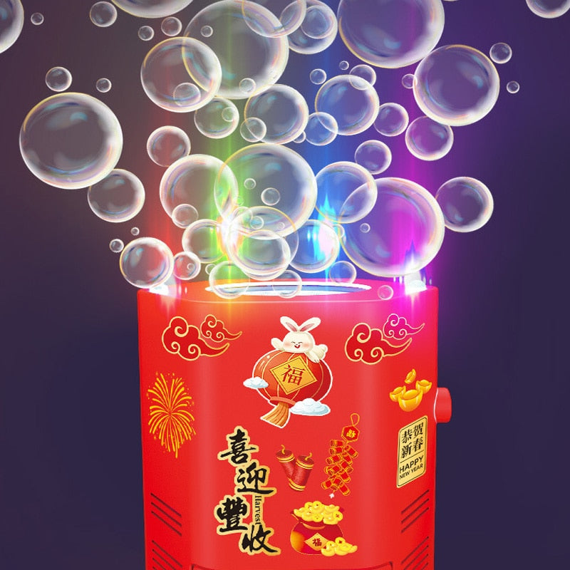 Automatic Fireworks Bubble Machine With Flash Lights