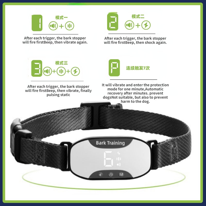 Pet Dog Anti Barking Device USB Electric Ultrasonic Dogs Training Collar