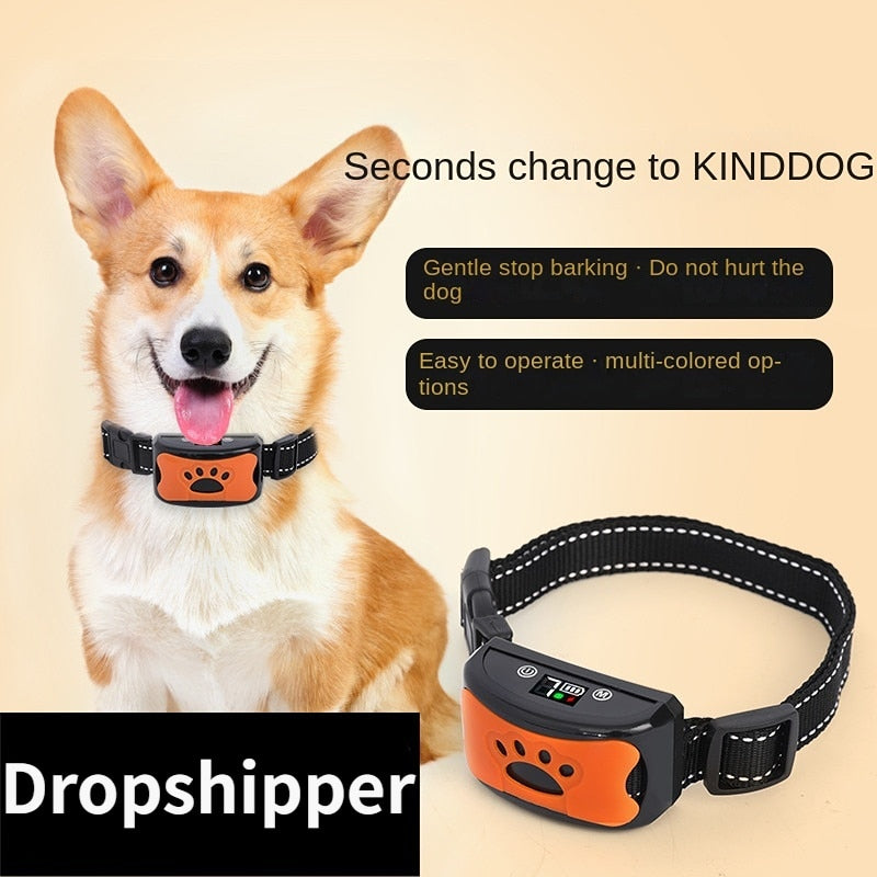 Pet Dog Anti Barking Device USB Electric Ultrasonic Dogs Training Collar