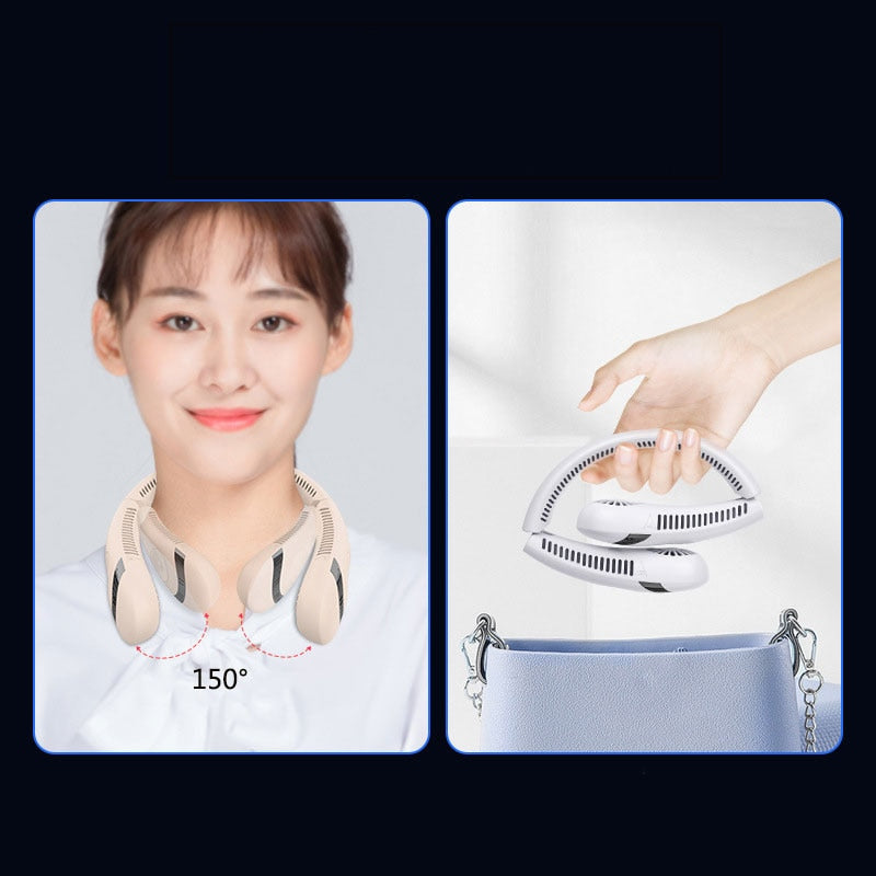 Portable 5000mAh Hanging Neck Fan
