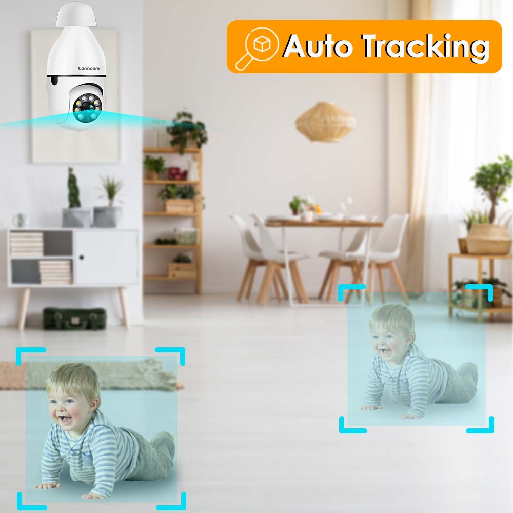 3MP E27 Bulb Camera WiFi Indoor Video Surveillance 1080P Home Security Monitor