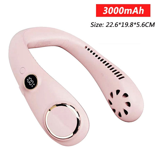 Portable 5000mAh Hanging Neck Fan