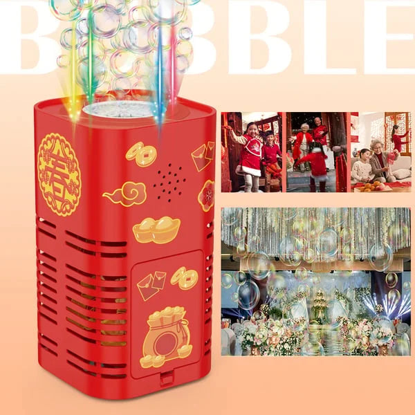 Automatic Fireworks Bubble Machine With Flash Lights