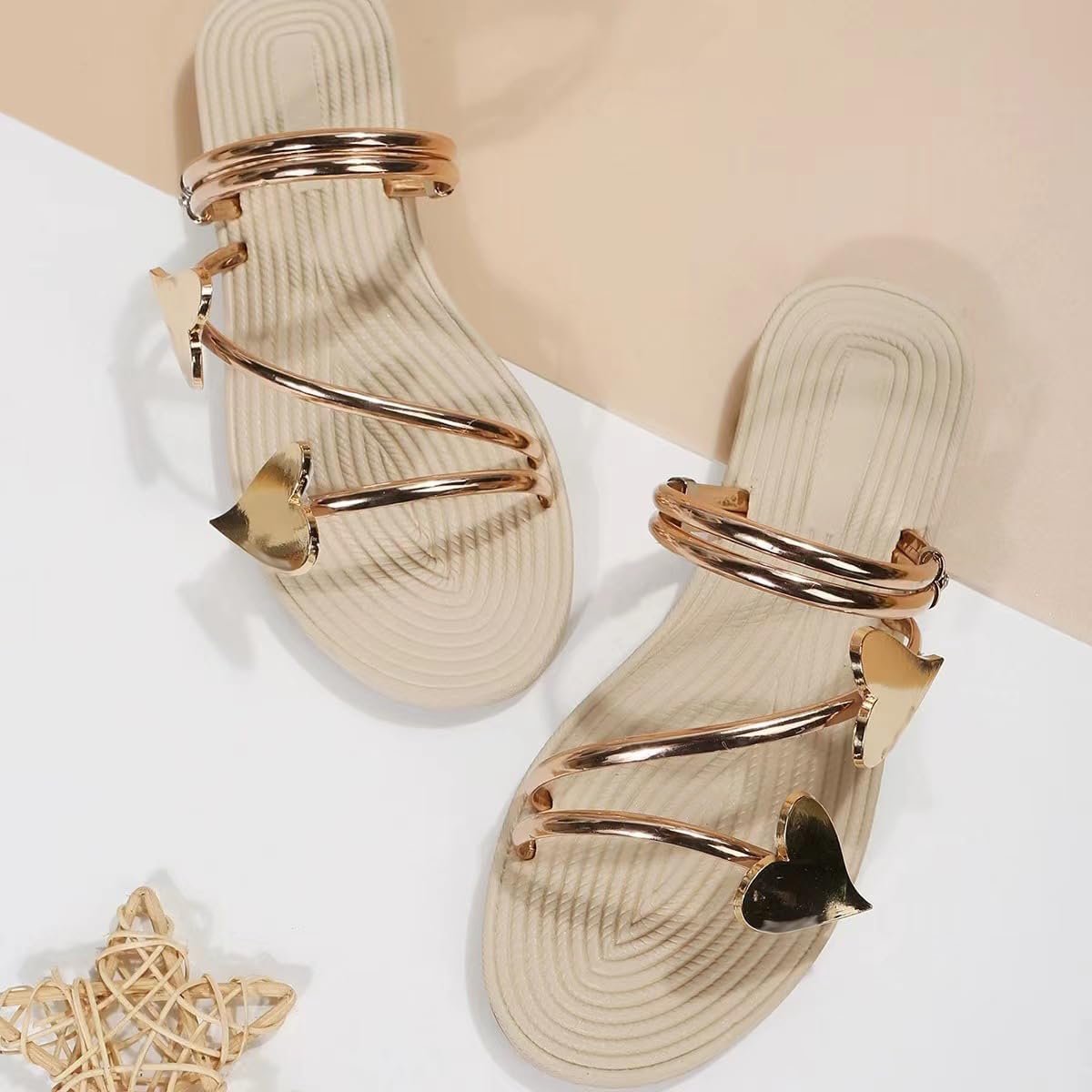 Sparkly Heart Chic Sandals
