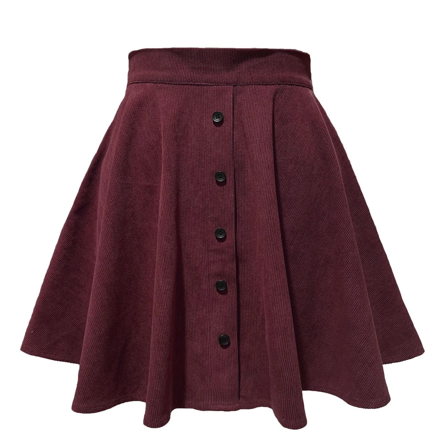 High-Waist Corduroy Skirt