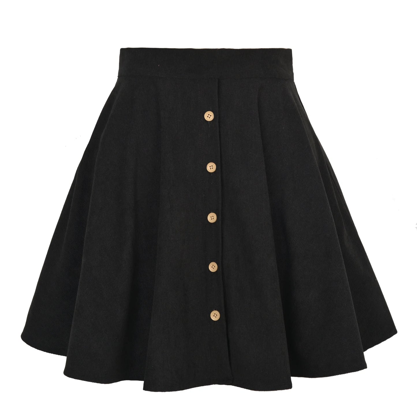 High-Waist Corduroy Skirt