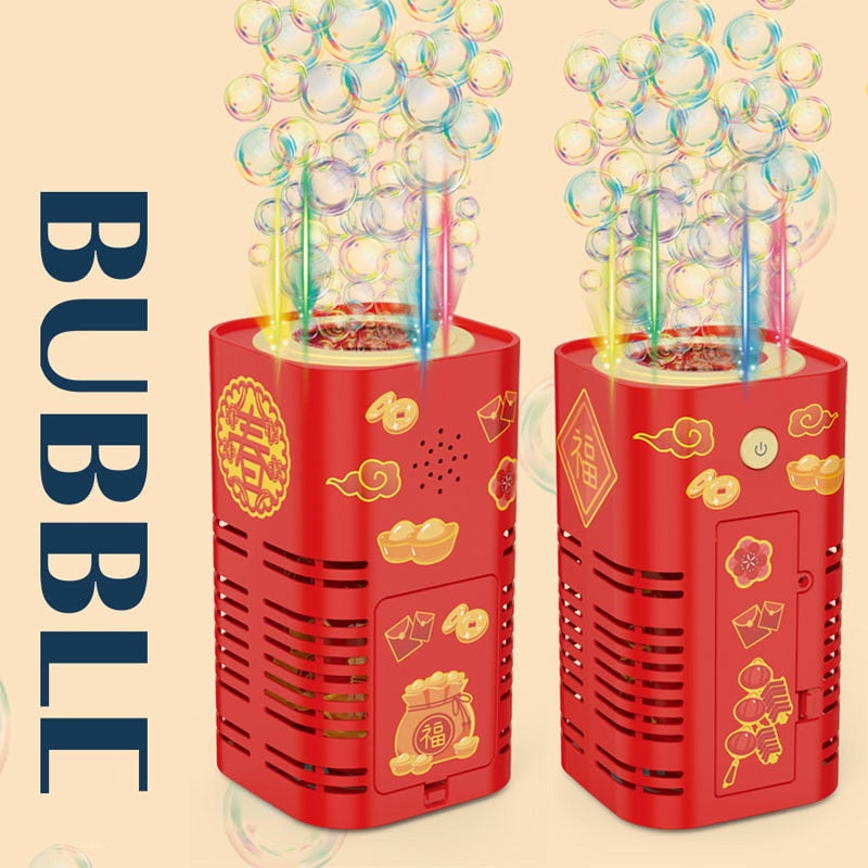 Automatic Fireworks Bubble Machine With Flash Lights