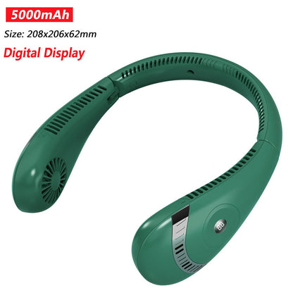 Portable 5000mAh Hanging Neck Fan