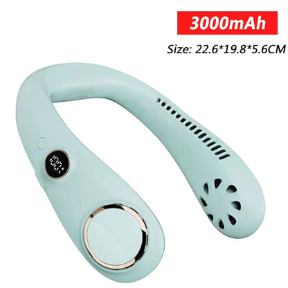 Portable 5000mAh Hanging Neck Fan