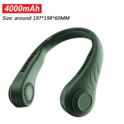 Portable 5000mAh Hanging Neck Fan