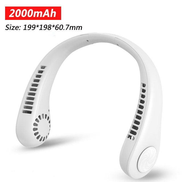 Portable 5000mAh Hanging Neck Fan