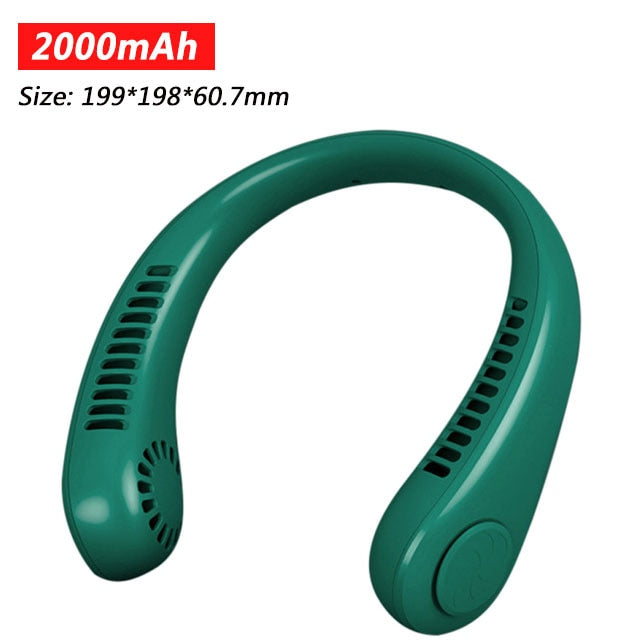 Portable 5000mAh Hanging Neck Fan