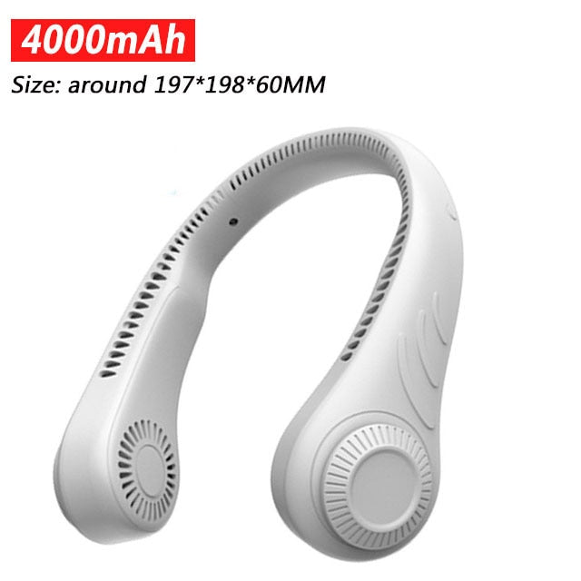 Portable 5000mAh Hanging Neck Fan