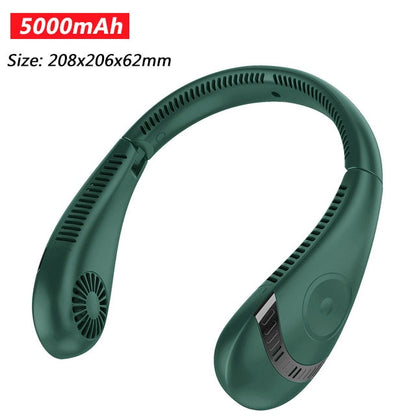 Portable 5000mAh Hanging Neck Fan