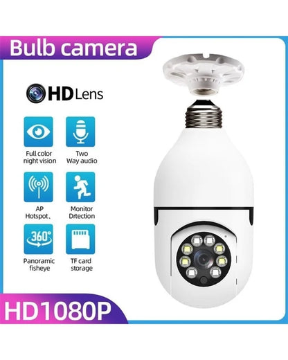3MP E27 Bulb Camera WiFi Indoor Video Surveillance 1080P Home Security Monitor