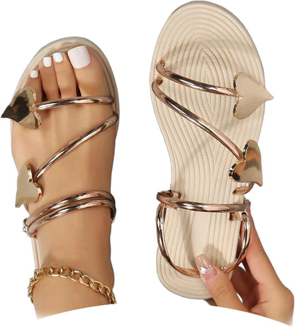 Sparkly Heart Chic Sandals