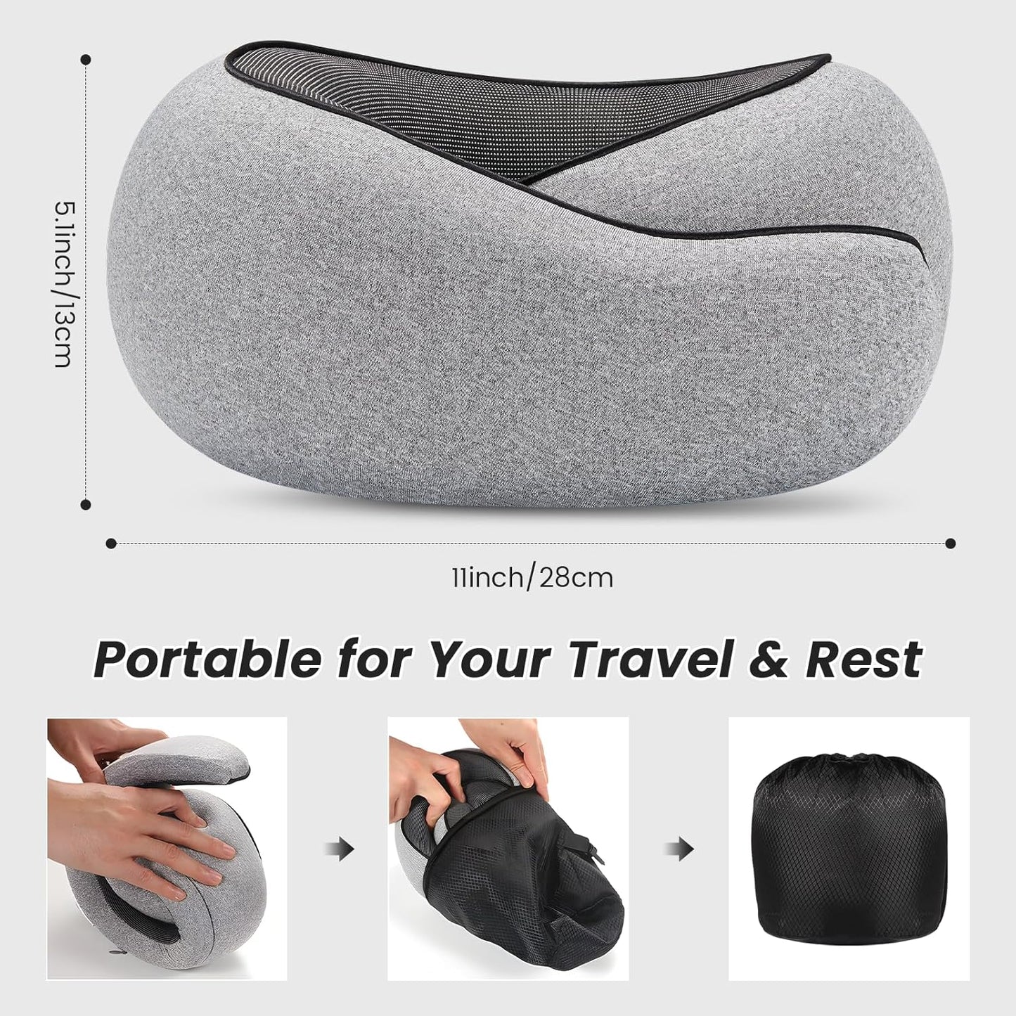 Cozy Memory Foam Travel Pillow