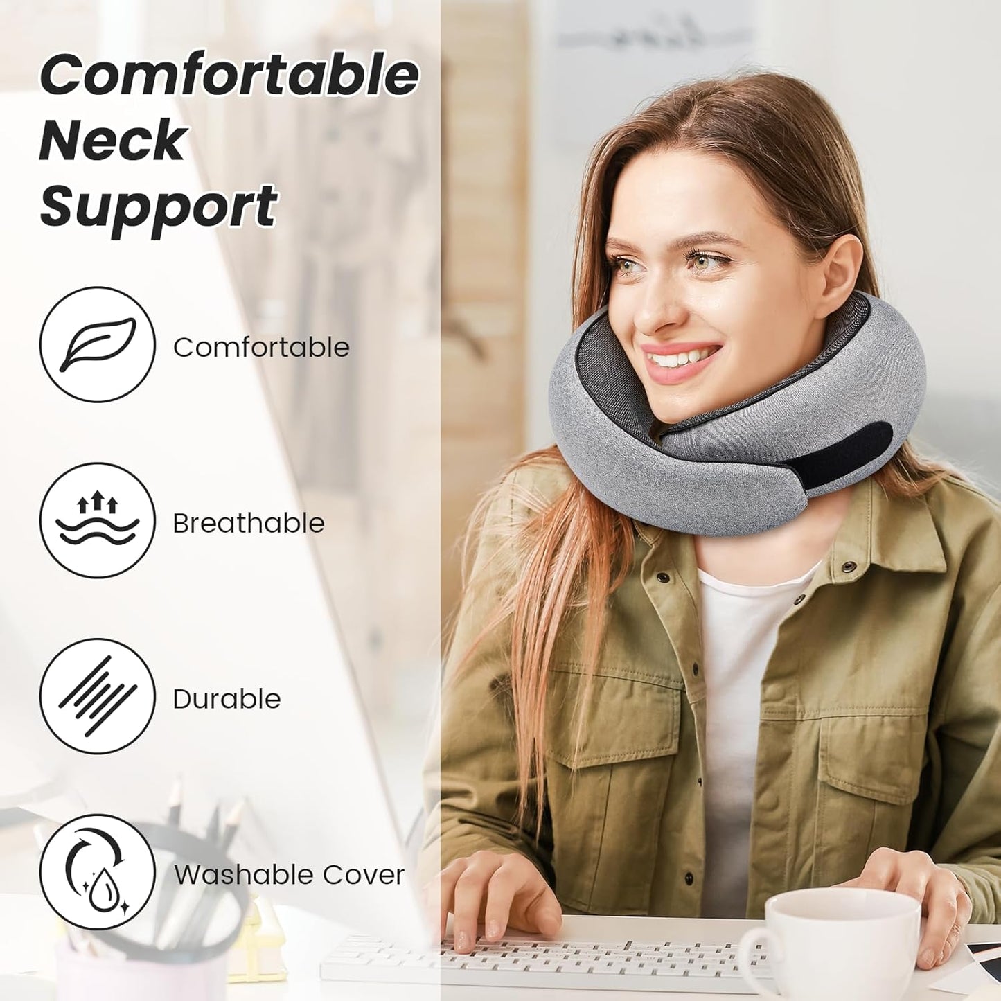 Cozy Memory Foam Travel Pillow