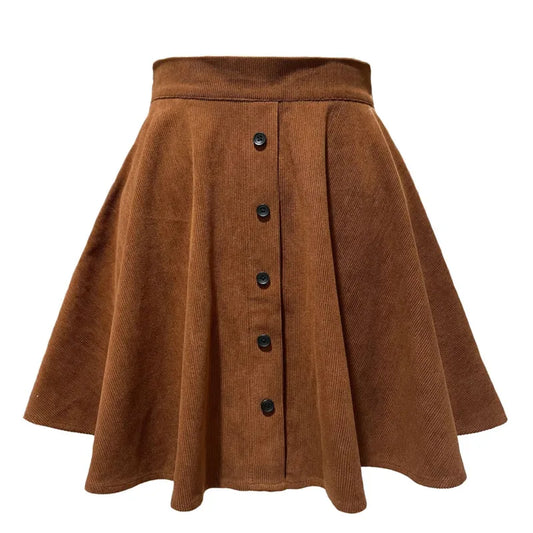 High-Waist Corduroy Skirt