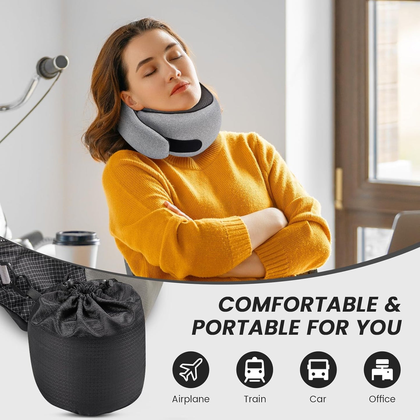Cozy Memory Foam Travel Pillow