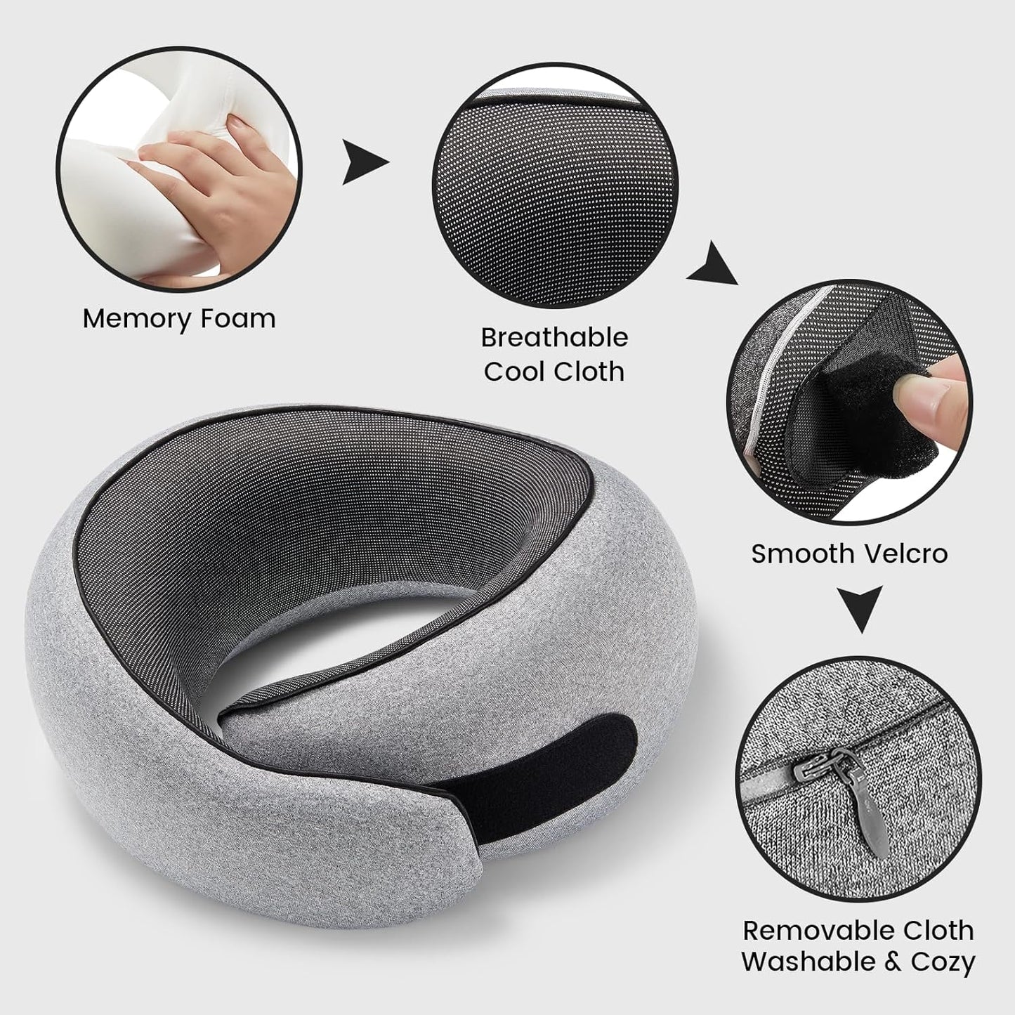 Cozy Memory Foam Travel Pillow