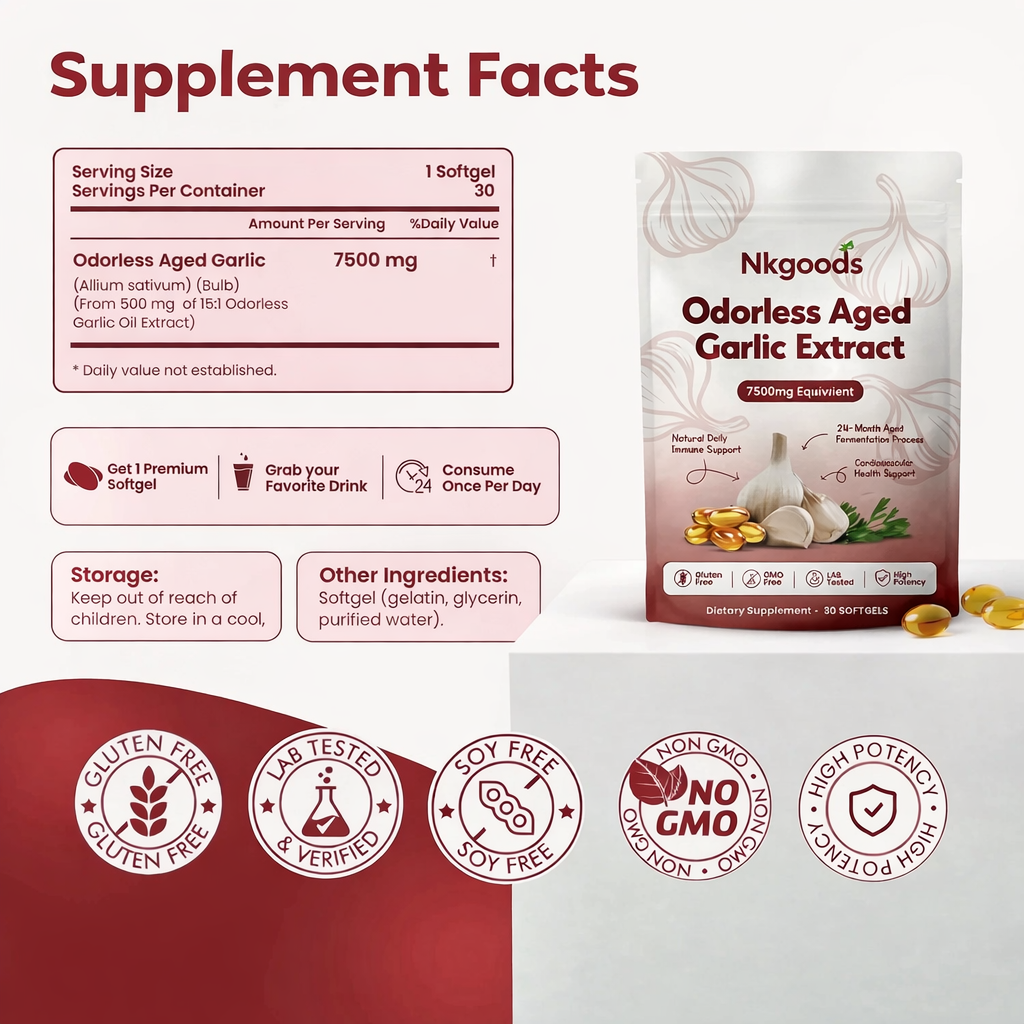Odorless Aged Garlic Heart Support